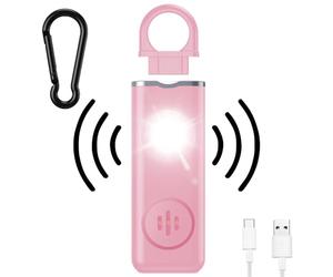 mizikuu Alarme personnelle 130 dB alarme de poche alarme de sécurité personnelle avec lumière LED alarme pour autodéfense porte-clés rechargeable approuvé alarme pour personnes âgées, enfants, femmes