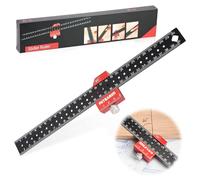 mizikuu Equerre Menuisier, 300mm Équerre combinée Règle d'angle de Combinaison marquer 45 ° et 90 °Jauge de Marquage Ruler Outil Combinaison Square pour Bricolage, Outillage, Menuiserie