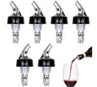 Mizikuu Lot de 6 becs et verseurs de 6 cl pour spouts Shot Auto Anti-fuite Spiritueux Distributeur Cocktail Vin Huile