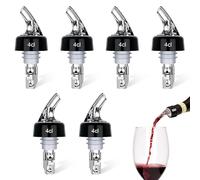 mizikuu Lot de 6 becs verseurs de bouteille de 4 cl - Pour spouts automatiques - Anti-fuite - Distributeur pour vin, cocktail, maison, bar, boissons, vin, cocktail