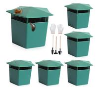 mizikuu Lot de 6 Pièges à Limaces Escargots, Pièges à Escargots à Bière Attraper Les Limaces Naturel Respectueux de l'environnement Escargots Catcher avec Outils et Gants