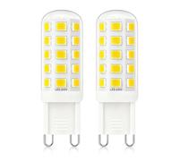 Mizlay Lot de 2 ampoules LED G9 3 W/580 lm - 25 W 28 W 33 W 40 W - Équivalent aux ampoules halogènes G9 - Intensité non variable - Culot GU9 - IRC > 85 - AC220-240 V (blanc