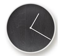MJ01 Horloge murale Petite Janua Blanc - Chêne laqué noir - JANUA MJ01 W EICH SCHW LACK