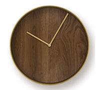 MJ01 Horloge murale Petite Janua laiton - chêne fumé huilé naturel - JANUA MJ01 MESS RAUCH NAT GEOL