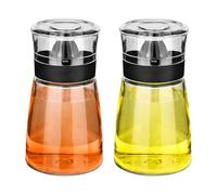 MJFENDAI Lot de 2 flacons pulvérisateurs d'huile, 160 ml, distributeur d'huile et de vinaigre anti-fuite avec bec verseur, bouteilles d'huile de vinaigre pour l'extérieur, le camping, la cuisine de