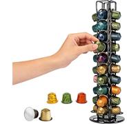 MJFENDAI Porte-capsules de café pour Nespresso 40 capsules, rangement rotatif à 360° en acier inoxydable, rangement pour capsules Nespresso Original Line, pour salon, cuisine et bureau