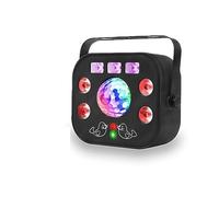 MJFVN 5IN1 lumières de fête Effets modèles RGBW LED scène Stroboscope Lampe Boule Magique UV lumière Noire for DJ Disco fête de Mariage par Bar