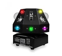 MJFVN Alien 4 en 1 RGBWY LED tête Mobile Faisceau Point Arc-en-Ciel Vert DJ Disco fête Danse Barre de Mariage Effet d'éclairage de scène