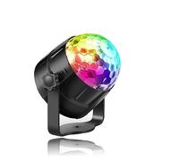 MJFVN Lumières De Fête 7 Couleurs USB Disco Boule Magique DJ Scène Lumière LED Rvb Son Activé Tournant for Fête d'anniversaire Maison Salle De Jeu Barre