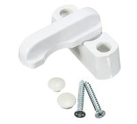 MJJEsports En Plastique Blanc Croissant Fenêtre Battant Serrure Levier Poignée Loquet Attache