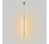 Mjsdjof Luminaire Suspendu linéaire Noir, lustres à Bande en Aluminium avec Abat-Jour en Silicone Blanc, Lampe à Suspension Moderne à Long Tube à LED, éclairage décoratif de Chevet Simple Wall Washer