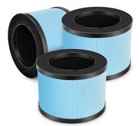 MK-06 TZ-K1 DH-JH01 Lot de 3 filtres HEPA de rechange compatibles avec | Tolife TZ-K1, FreAire KN6391, pour Kloudi DH-JH01, MJ012H et MJ001H Purificateur d'air (version bleue-standard)