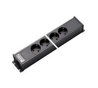 MK Power Outlet Strip 3-Way 45 Degree Angle AC166 In/Out Black (Prise européenne) - 1154/3-2/SW
