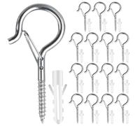 MKEAWWU 20 Pièces Piton À Visser Inox M4, Crochet Plafond Lourd Avec Sécurité, Pour Paniers Plantes, Mangeoires, Lanternes