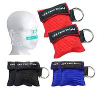 MKEAWWU Lot De 6 Masques Bouche À Bouche Secourisme Et, Bouclier Facial Rcr À Valve Unidirectionnelle, 5 X 5,5 Cm