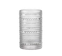 MKEMQXBEP Lot de 2 gobelets à jus en Verre épais avec Perles et Pois, résistants à la Chaleur, for Le thé, Le Lait et Le café(410ML)