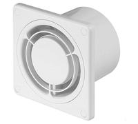 MKK - Ventilateur de salle de bain - Diamètre : 100 mm - Anneau de 10 cm - Blanc - Ventilateur de plafond - Ventilateur mural pour salle de bain et cuisine