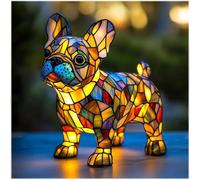 MKKHGPO Lampe de Chien colorée Arc-en-Ciel Magique, 17cm, Interrupteur Prise USB, Artisanat léger en résine(B)