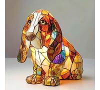 MKKHGPO Lampe de Chien colorée Arc-en-Ciel Magique, 17cm, Interrupteur Prise USB, Artisanat léger en résine(A)