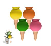 MKNZOME Lot de 4 Oyas A Planter Terre Cuite, Arrosage Goutte à Goutte Ollas Terre Cuite Globe, Système d'Irrigation Arrosage Automatique et Ecologique pour Plante Intérieur & Extérieur en Vacances#1
