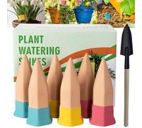 MKNZOME Lot de 6 Oyas A Planter Terre Cuite, Arrosage Goutte à Goutte Ollas Terre Cuite, Système d'Irrigation Arrosage Automatique et Ecologique pour Plante d'Intérieur et d'Extérieur en Vacances