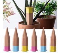MKNZOME Lot de 6 Oyas A Planter Terre Cuite, Arrosage Goutte à Goutte Ollas Terre Cuite, Système d'Irrigation Arrosage Automatique et Ecologique pour Plante Intérieur & Extérieur en Vacances
