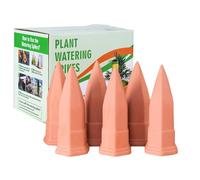 MKNZOME Lot de 6 Oyas A Planter Terre Cuite, Arrosage Goutte à Goutte Ollas Terre Cuite, Système d'Irrigation Arrosage Automatique et Ecologique pour Plante Intérieur & Extérieur en Vacances