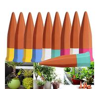MKNZOME Oyas a Planter Terre Cuite, 10 Pièces Arrosage Goutte à Goutte Ollas Terre Cuite Arrosage Automatique Plantes Irrigation Goutte a Goutte Bouteille pour Jardin Maison Intérieur Extérieur