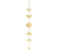 Mkouo Guirlande de Phase de Lune Metal Boho Chic Phase de Lune Decor Wall Wall Hanging Ornaments Apartment Dorm Office Nursery Living Room Bedroom Decorative Wall Art, Gold