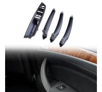 MKptopia Lot de 4 poignées de porte intérieure en ABS pour voiture, panneau intérieur, couvercle pour tirer, accoudoir compatible avec B-MW E70 E71 E72 X5 X6 2007-2014 - Noir