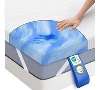 MKS Dream Comfort Surmatelas en Mousse à Mémoire de Forme 90x200 cm - 5 cm, Surmatelas Climatisé et Thermorégulateur H3, Housse Respirante au Confort