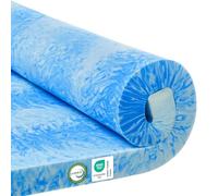 MKS Dream Komfort Sur-matelas en gel à mémoire de forme 140 x 200 cm avec housse respirante, mousse gel confortable H3/H4, pour matelas avec effet rafraîchissant et adaptation parfaite au corps