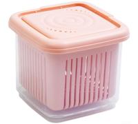 MKTOLHUS Boîte de rangement pour légumes transparente avec égouttement | Organiseur de réfrigérateur scellé pour scallion, oignon, ail, récipient alimentaire transparent en polypropylène, blanc