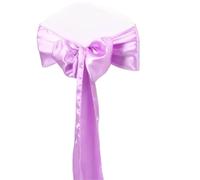 MKYYIOED Grand Nœud 100/50/ 10 pièces décoration de Mariage Chaise Satin Ceinture nœud Papillon Auto-Cravate for fête d'anniversaire Festival hôtel Vacances(Violet,100Pcs)