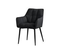 Chaise noire tissu éponge élégante