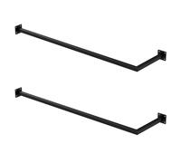 ML-Design 2x Tringle à Vêtements d'Angle, P30 x L110 cm, Noir, Acier Inoxydable, Tringle de Penderie Forme L, Portemanteau à Montage Mural, Porte-vêtements, Tringle à Linge, Matériel de Montage Inclus