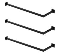 ML-Design 3x Tringle à Vêtements d'Angle, P30xL90 cm, Noir, Acier Inoxydable, Tringle de Penderie Forme de L