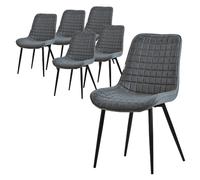 ML-Design 6 Chaises Salle à Manger - Anthracite