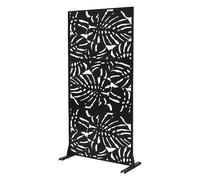 ML-Design Brise-Vue Métallique Roma 90x180 cm en Acier, Modèle Autoportant à 3 Panneaux Schwarz