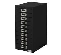ML design Armoire à Dossiers Noir Métal