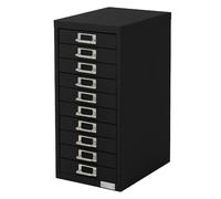 ML design Armoire à Dossiers Noir Métal