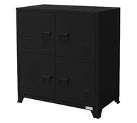 Ml-design Armoire de classement 2 compartiments - Noir
