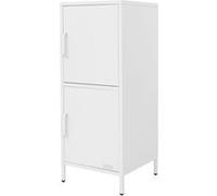 ML-Design Armoire de Classement Métallique Blanc 40x101,5x40 cm avec 2 Portes Battantes Weiß