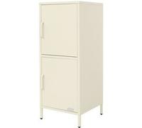 ML-Design Armoire de Classement Métallique Crème 40x101,5x40 cm avec 2 Portes Battantes Creme