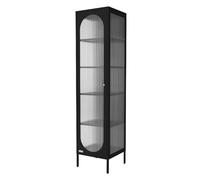 Ml-design Armoire vitrine métal - Noir