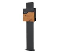 ML-Design Boîte aux lettres sur pied - Anthracite/Boi