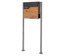 ML-Design Boîte aux lettres sur pieds - Anthracite/Imitation Bois