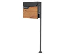 ML-Design Boîte sur pied - Anthracite avec aspect bois