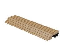 ML-Design Bordure de Finition WPC Droite Teck pour Dalles de Sol Clipsable, 30x2x7,5 cm, Teak