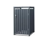 ML-Design Box pour poubelle 240 L – Acier anthracite 68x80x120 cm, résistant aux intempéries, 1 porte